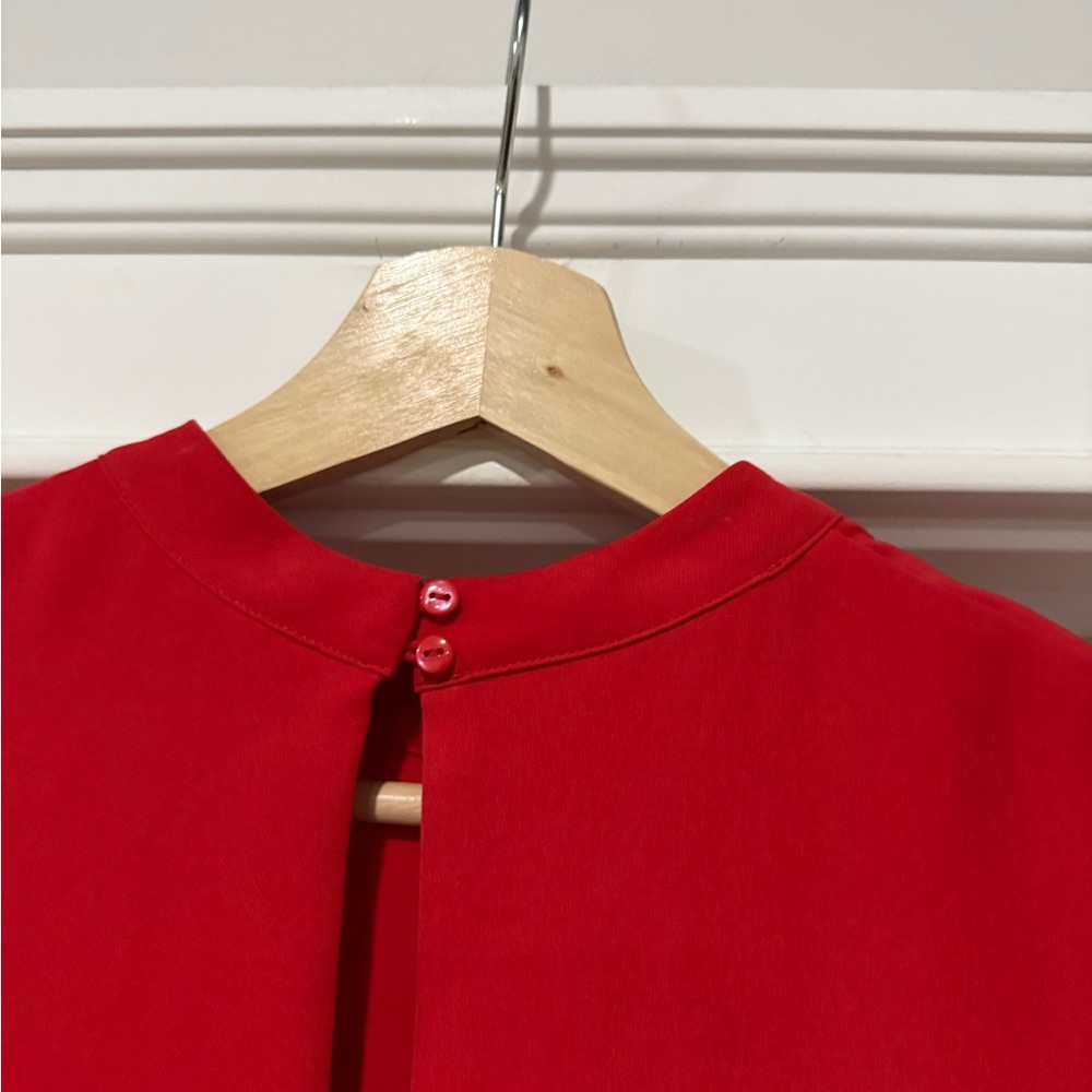 Chelsea Red Ruffle Sleeve Dress - Picture 12 of 13